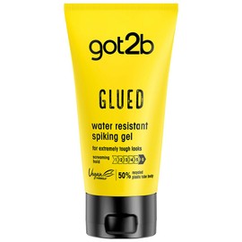 Got2b Gel para cabello, GLUED, resistente al agua, ultra fijacin, frmula vegana sin sulfatos siliconas ni parbenos, 150ml.                            