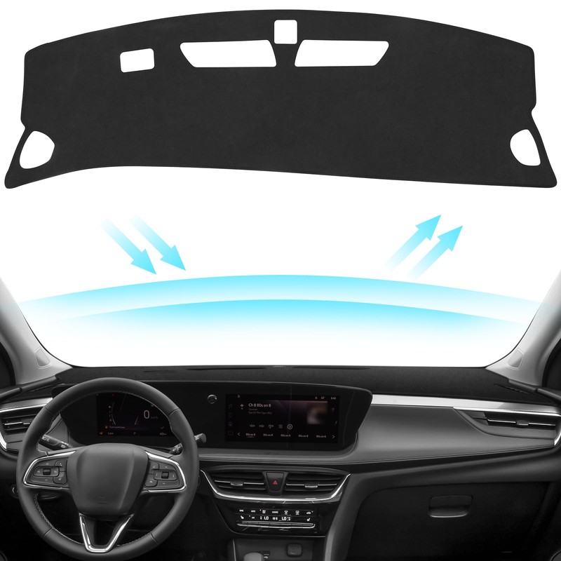 PeakPurit Black Dashboard Dash Board Cover Mat Carpet for Buick
