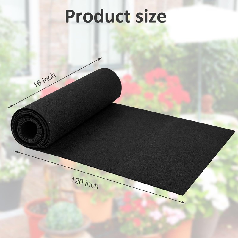 16 x 120 Inch Felt Planter Liner Roll Non-Woven Fabric