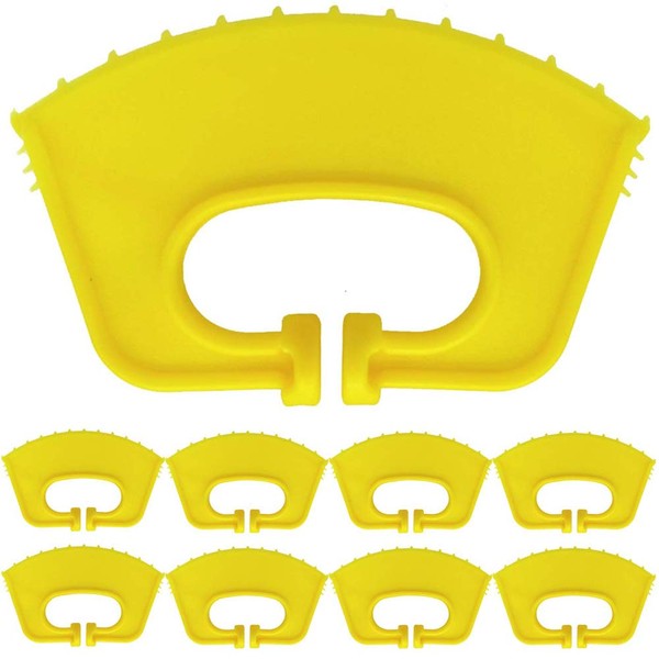 TIHOOD 10PCS Plastic Calf Weaner Yellow Cow Nose Thorn The Mavericks Weaning with Thick Cattle Nose Rings (Yellow)