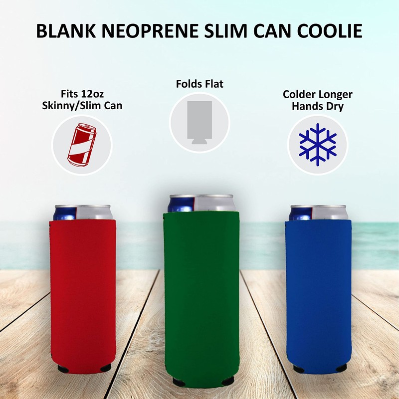 Bigfoot Funny Slim Can Coolie Designs 4 Pack