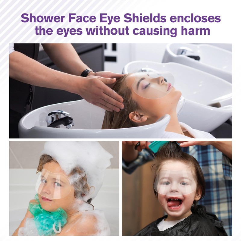 TOROKOM 120 PCS Shower Face Eye Shields，Clear Face Shield Eye