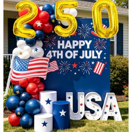 USA 250th Anniversary Party Decoration Balloons,4th of July Decoration Patriotic American Flag Balloons for Memorial day,America 250 Birthday Decor,250 Anniversary Ssa Merchandise.