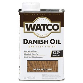 Watco 65851 Danish Oil Wood Finish, Pint, Dark Walnut