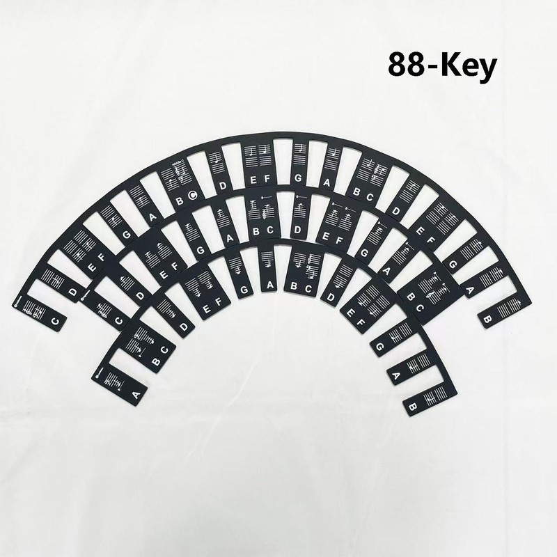 Removable Piano Keyboard Note Labels, Silicone Piano Notes Stickers Guide