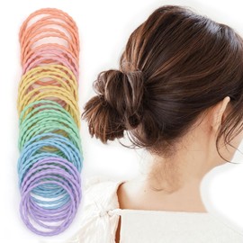 BIANHUAN Hair Rubber Simple for Kids, Women's, Adults, Kids, Babies, Set of 45, Azami, Girls, Hair Clips, Rubber Bands, No Decorations, Elementary School Students, Ribbon, Stylish, Cute, Present,