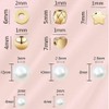 Loopunk 720 PCS Pearl Beads Set, Round Star Heart Spacer