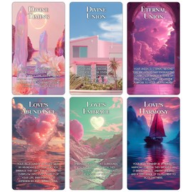 ZZBUY Romantic Love Oracle Cards, Soulmates and Twin Flames Oracle Deck with Meanings on Them for Beginner, Love Relationships