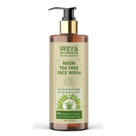 Neem Tea Tree Face Wash - 200ml for Soft & Smooth Skin Made with Neem Extract & Tea Tree oil with Turmeric Extract, Pure, Vegan, Natural, Cruelty Free