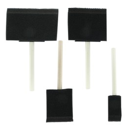 Moicstiy 4 Pcs Foam Paint Brushes, Sponge Paint Brush with Wooden Handle, Foam Brushes for Painting(Black, 1/2/3/4Inch)