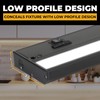 LED Under Cabinet Lighting Hardwired - 3CCT 12 Inch Black
