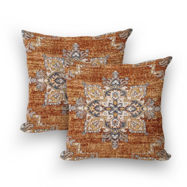 WCYYWGO Orange Old Retro Style Pillow Covers 18x18 Set of