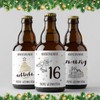 BOFUNX 24 Stück Weihnachten Flaschenetikett 1-24 Zahlen Aufkleber Weinetiketten Adventskalender