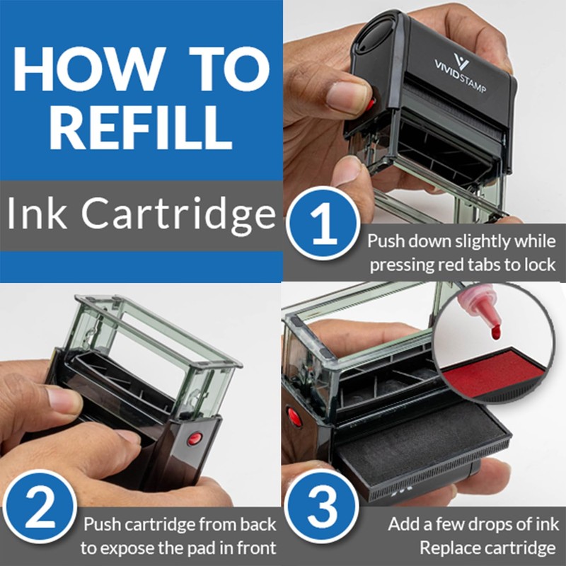 Received w/Border Self-Inking Office Rubber Stamp (Blue) - Medium