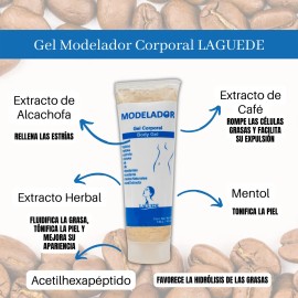 Gel Modelador Corporal, Tonifica, Rellena Estrías, Fludifica Café