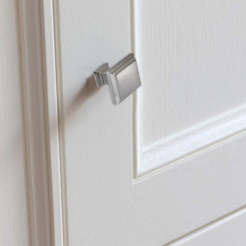 FOCCTS 5 Pack Cabinet Knobs Brushed Nickel, Kitchen Cabinet Hardware