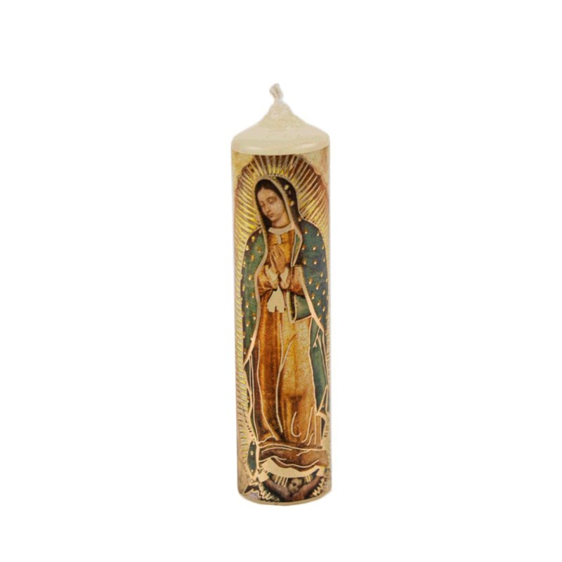 Luz María-Paquete de 12 Mini cirios de "La Virgen de
