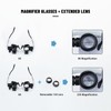 Loupe Magnifier Glasses Head Mount with LED Light Adjustable Glasses