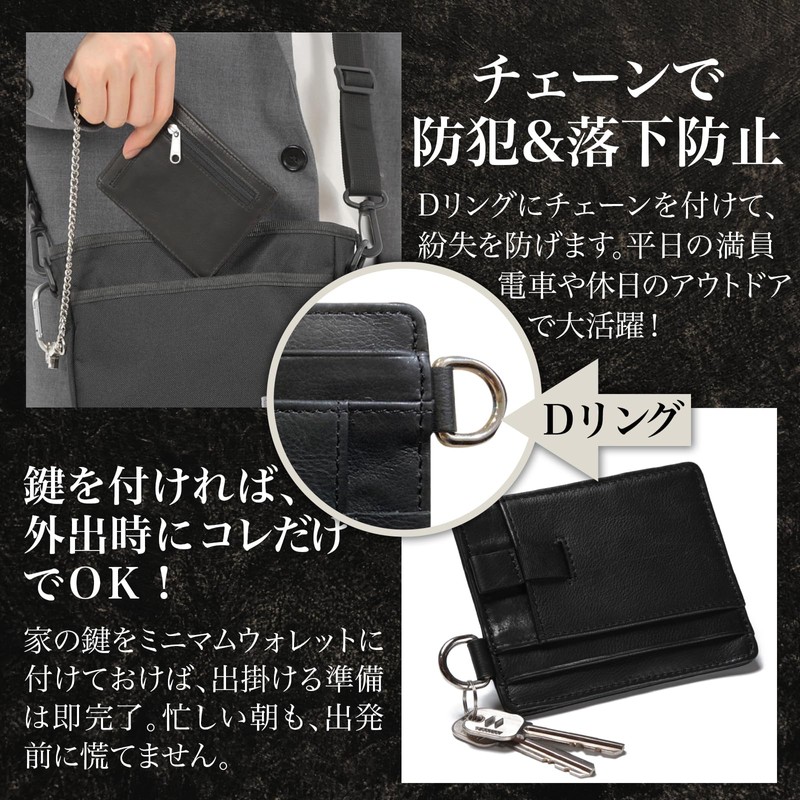 G-Style Men's Genuine Leather Mini Wallet, Compact Wallet, Small, Thin,