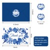 Whaline 24Pcs Blue Floral Thank You Cards with Envelopes and