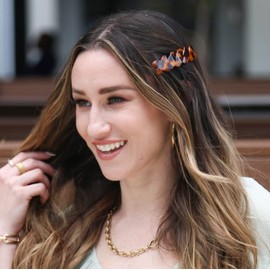 Camila Paris CP2881 French Hair Barrettes Clips for Girls Braided, Automatic Clasp, Strong Hold Grip Hair Clips for Women, No Slip and Durable Styling Girls Hair Accessories, Made in France