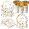 Floral Bridal Shower Decorations - 144Pcs Miss to Mrs Paper