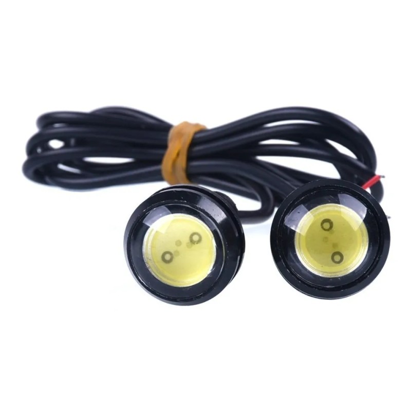 Ojo De Aguila Dual Estrobo Drl Led Auto Moto Lupa