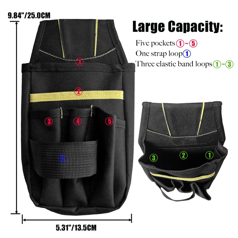 Small Tool Bag with Belt Jacket Multi Pocket Holster Case