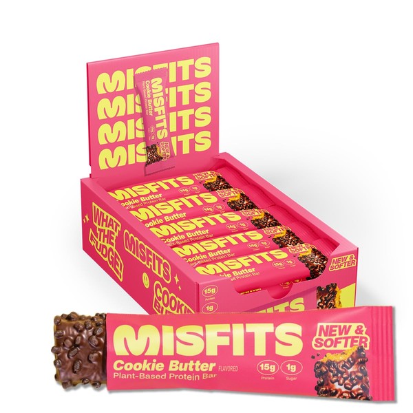 Misfits Vegan Protein Bars, Cookie Butter - Updated Recipe |