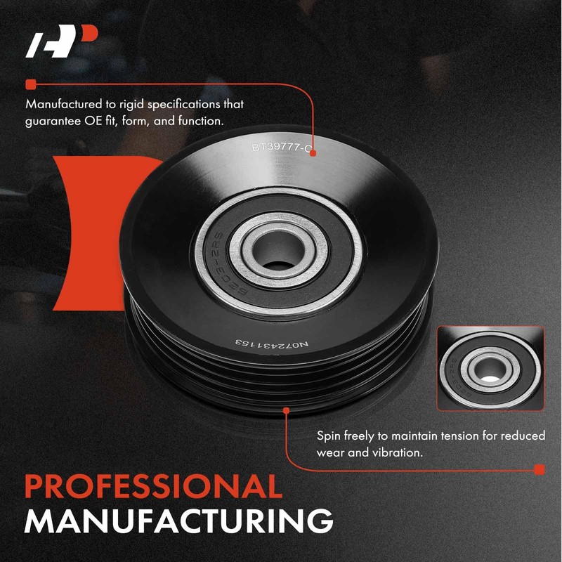 A-Premium Belt Idler Pulley Compatible with Toyota Tacoma 1995-2004, Tundra