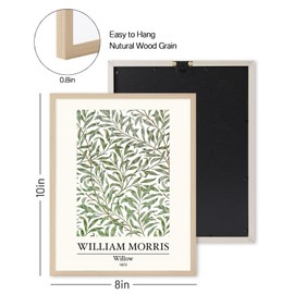 C8BUSIS William Morris Wall Art, Famous Artist Patterns Picture, Eclectic Aesthetic Vintage Decor, Botanical Art Prints Framed, -8"x10" Natural