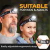 Foxelli LED Headlamp Flashlight for Adults & Kids, Running, Camping,