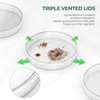 Vabiooth 100 Packs Sterile Thick Plastic Petri Dishes with Lid,