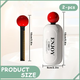 Yitexin 2 Pack 2-in-1 Washable Pet Hair Remover with Scraper, Reusable Gel Reusable Lint Roller Clothing, Travel Size Mini Lint Remover Ball for Household Dog Cat (White)