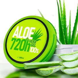 100% Aloe Vera Gel 720H Your Beauty Ally for 30 Days Body Lotion Moisturising Cream Aftersun Hair Face Cream Natural Cosmetics Sunburn Reduces Frizz Natural Protection 300 ml