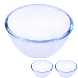 LERIYUFS 4.5in Glass Dessert Bowls, 17 OZ Kitchen Glass Nesting Bowls, Small Glass Prep Bowls for Baking Cooking and Prepping
