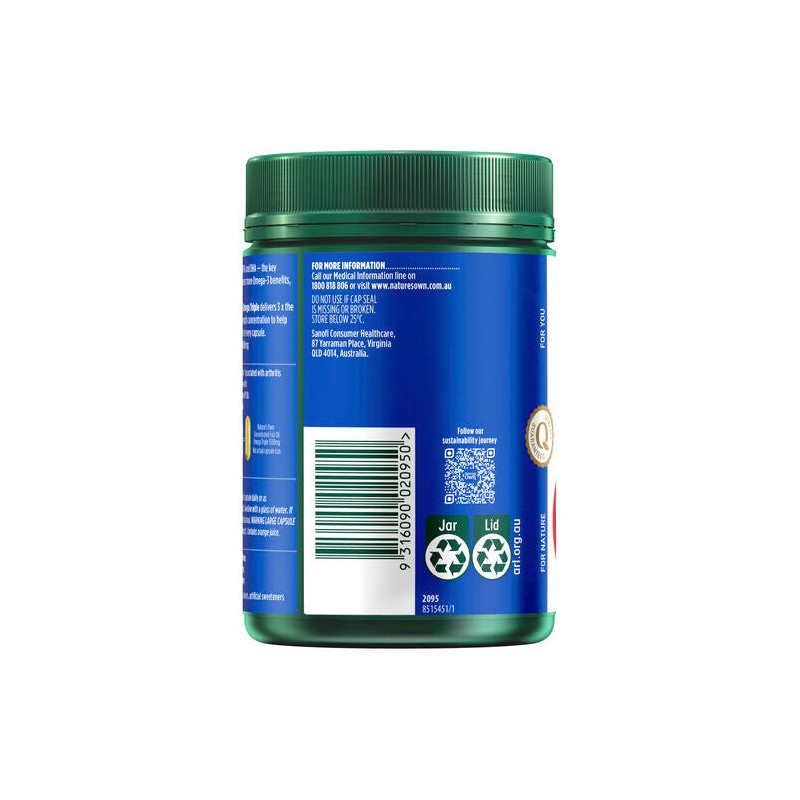 Nature's Own Natures Own Concentrated Fish Oil Omega Triple 180