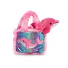 Aurora World Pet Carrier Plush Toy Animal, Fancy Pals Dolphin,