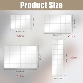 6 Pieces Acrylic Stamp Block, Clear Acrylic Block for Stamping, Decorative Stamp Block for DIY Works, Stamp Block for Scrapbooking Crafts Clear Stamp Block Tool