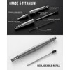 TIMULTI Small Titanium Pen,4.33'' Mini Ballpoint Portable Pen for Office,
