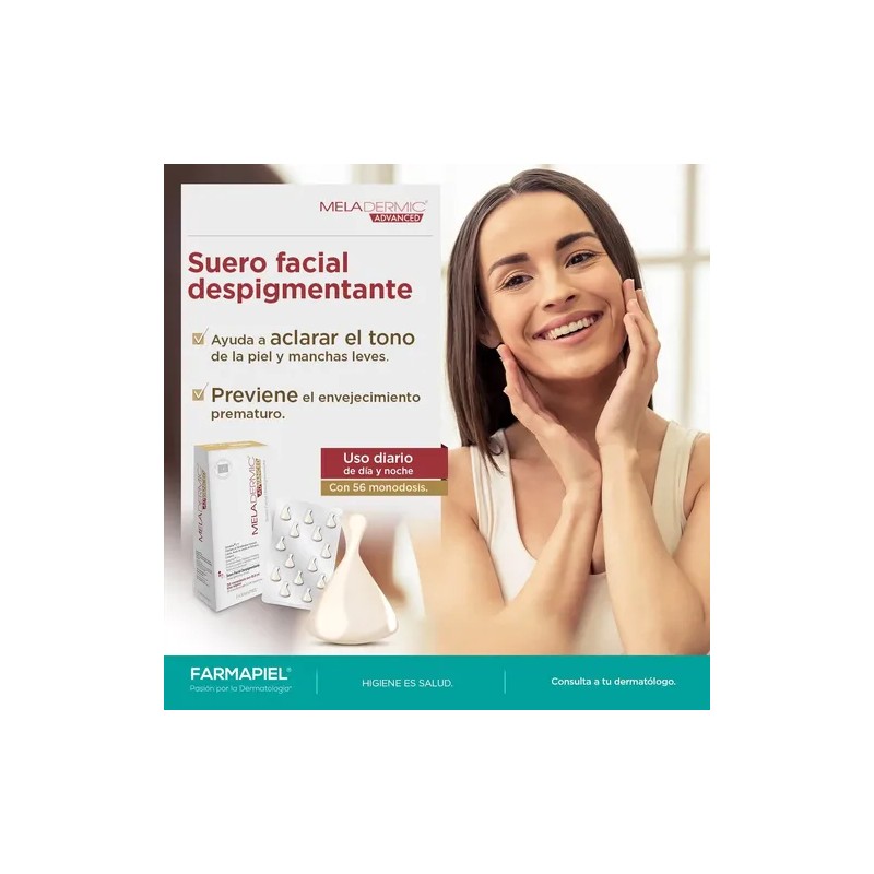 Suero Facial Aclarador Despigmentante Meladermic 56 Und.