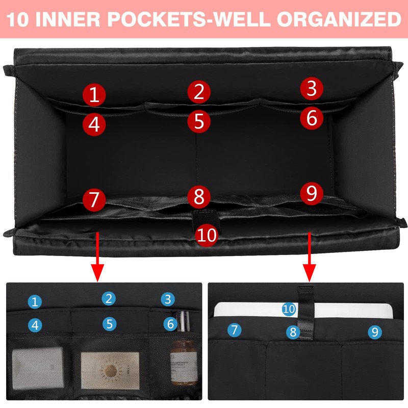IBFUN - Bolsa de mano con bolsillos de 14/24 con