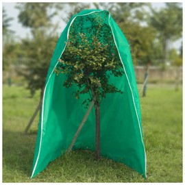 5.9 X 4.6Ft Plant Freeze Protection Cover, Plant Covers for Winter Outdoor Plants with Drawstring and Zipper, Winter Plant Covers Freeze Pprotection for Protect Trees Shrubs from Cold Frost(Green)