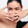 SZJCLTD 2 Pack 14K Gold Plated Stackable Rings Compatible with