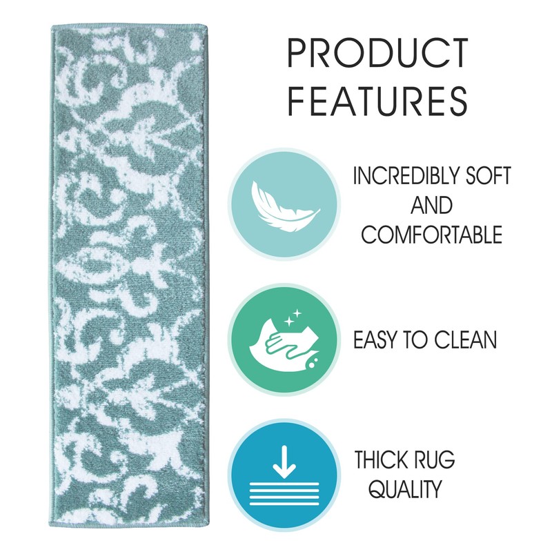 SUSSEXHOME Carpet Stair Treads for Wooden Steps - Indoor Staircase