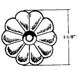World & Main D-138D White Rosette Screws (100 Per Bag)