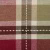 Contemporary Home Living 36" Burgundy and Green Rectangular Homespun Plaid