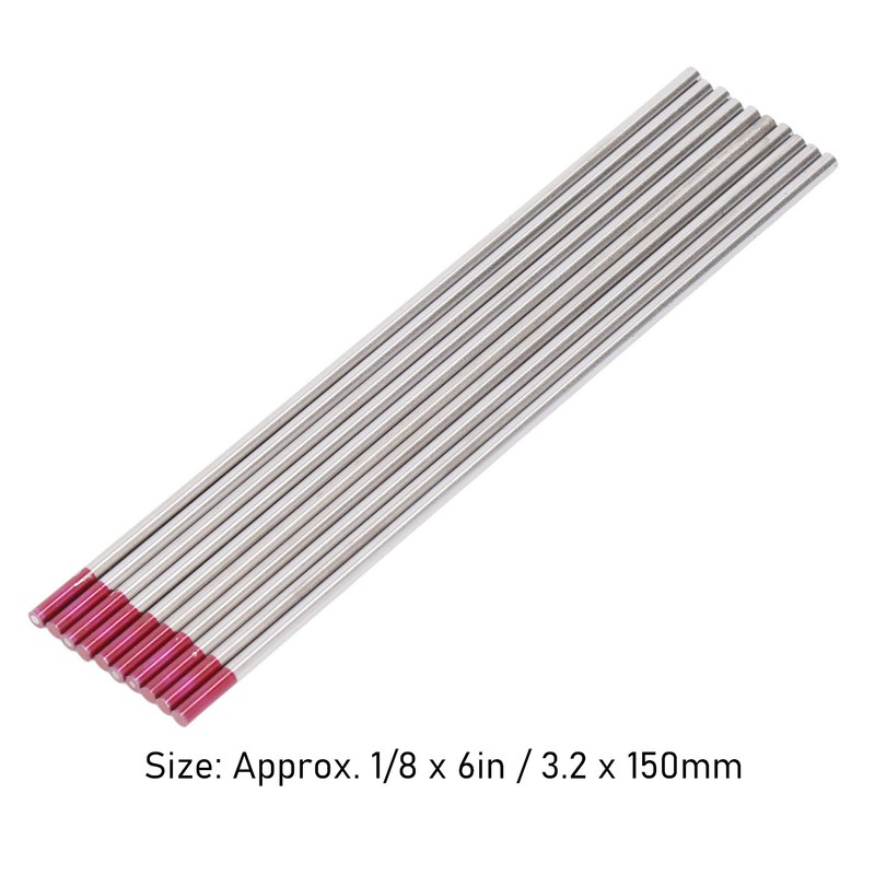 10PCS Set TIG Welding Tungsten Electrodes 1/8x6in Arc Welding Tungsten
