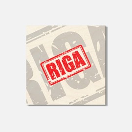Unbranded Riga Grunge Travel 4'' X 4'' Square Wooden Coaster