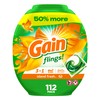 Gain Flings Liquid Laundry Detergent, Island Fresh Scent, 112 Count,